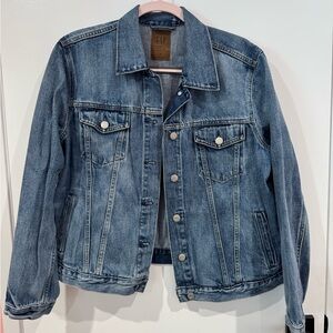 GAP Classic Blue Denim Jacket, medium indigo, XL